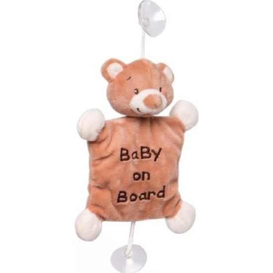 Kikka Boo Λούτρινο Αρκουδάκι Αυτοκινήτου Baby On Board με Βεντούζα 31201010031