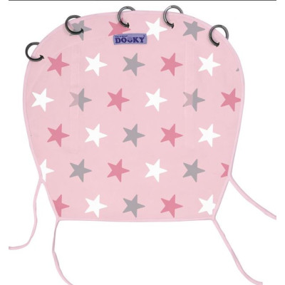 Dooky Υφασμάτινο Σκίαστρο Καροτσιού με UV προστασία Pink Stars