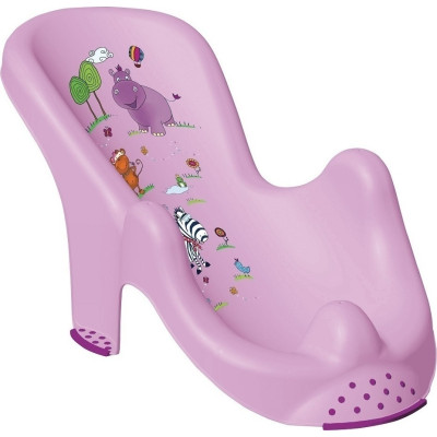 Lorelli Αντιολισθητική Βρεφική Βάση Μπάνιου με βεντούζα Hippo Violet