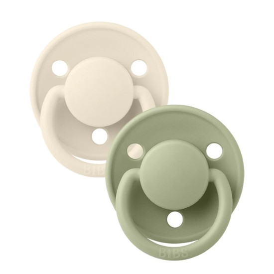 Bibs Πιπίλες 2τμχ De Luxe Silicone Ivory/Sage Onesize
