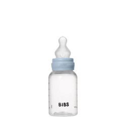 Bibs Πλαστικό Μπιμπερό με Στρογγυλή Θηλή Silicone Aργής ροής 150ml Baby Blue
