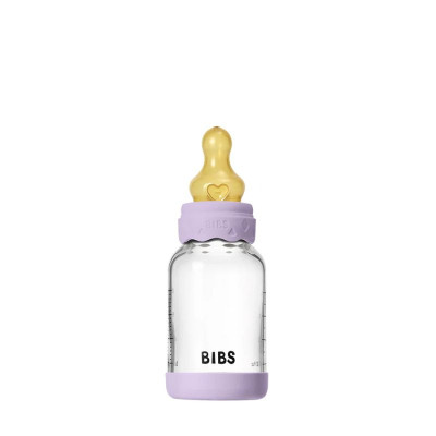 Bibs Γυάλινο Μπιμπερό Boheme με Στρογγυλή Θηλή latex Αργής ροής 120ml Violet Sky