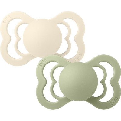 Bibs Πιπίλες 2τμχ Supreme Silicone No1 Symmetrical Iron/Sage
