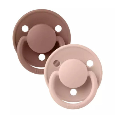 Bibs Πιπίλες De Lux One Size Silicone 2τμχ Woodchuck/Blush