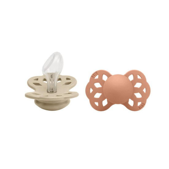 Bibs Πιπίλες 2τμχ Infinity Silicone Anatomical No1 Vanilla/Peach