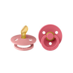 Bibs Πιπίλες 2τμχ Colour Latex No2 Anatomical Dusty Pink/Coral