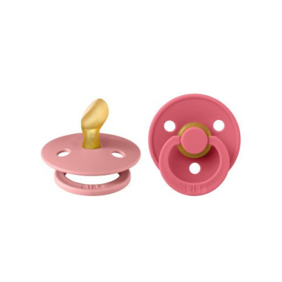 Bibs Πιπίλες 2τμχ Colour Latex No2 Anatomical Dusty Pink/Coral
