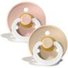 Bibs Πιπίλες 2τμχ Colour Latex No1 Symmetrical Glow Blush/Vanilla