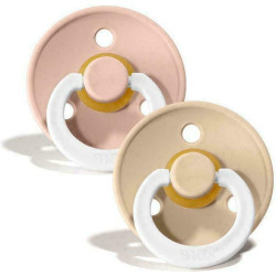 Bibs Πιπίλες 2τμχ Colour Latex No1 Symmetrical Glow Blush/Vanilla