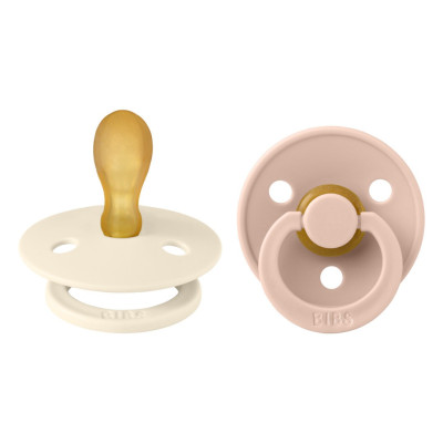 Bibs Πιπίλες 2τμχ Colour Latex No2 Symmetrical Ivory/Blush