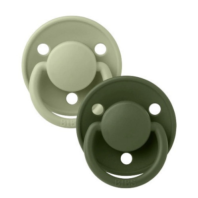 Bibs Πιπίλες De Lux One Size Silicone 2τμχ Sage/Hunter Green