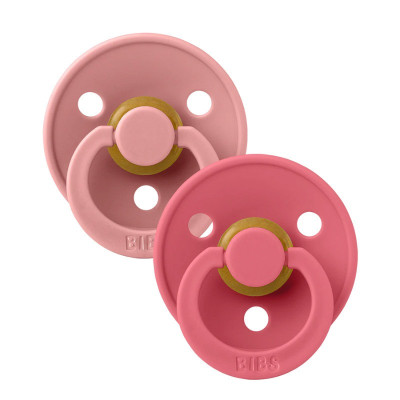 Bibs Πιπίλες 2τμχ Colour Latex No1 Dusty Pink/Coral