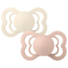 Bibs Πιπίλες 2τμχ Supreme Silicone No2 Symmetrical Ivory/Blush