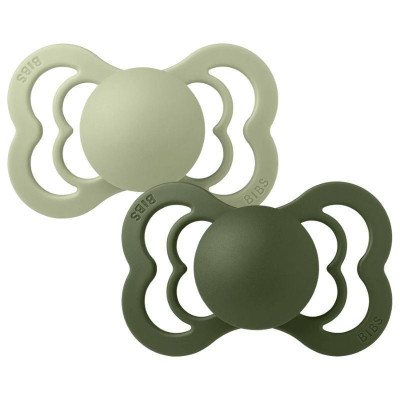 Bibs Πιπίλες 2τμχ Supreme Silicone No2 Symmetrical Sage/Hunter Green