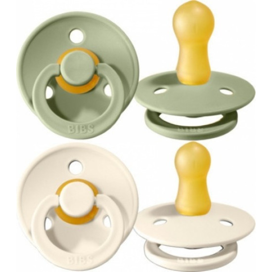 Bibs Πιπίλες 2τμχ Colour Latex No3 Ivory/Sage
