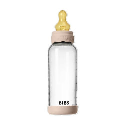 Bibs Γυάλινο Μπιμπερό Boheme με Στρογγυλή Θηλή latex Μεσαίας ροής 240ml Blush