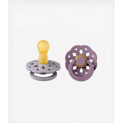 Bibs Πιπίλες 2τμχ Boheme Latex No1 Fossil Grey/Mauve