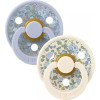 Bibs Πιπίλες 2τμχ Liberty Colour Latex No2 Eloise Dusty Blue Mix