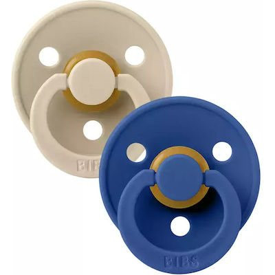 Bibs Πιπίλες 2τμχ Colour Latex No2 Vanilla/Cornflower