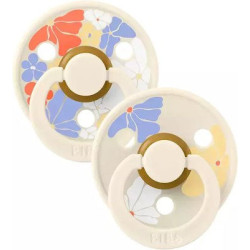 Bibs Πιπίλες 2τμχ Studio Colour Latex No1 Morning Bloom Ivory Mix