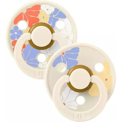 Bibs Πιπίλες 2τμχ Studio Colour Latex No1 Morning Bloom Ivory Mix