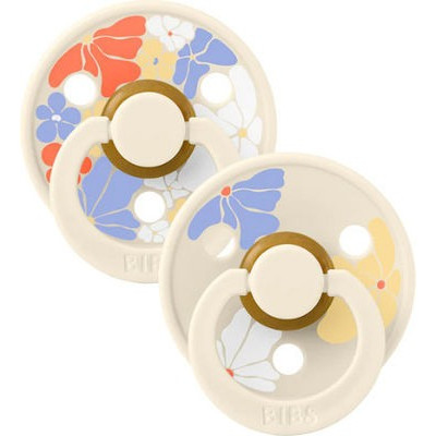 Bibs Πιπίλες 2τμχ Studio Colour Latex No2 Morning Bloom Ivory Mix