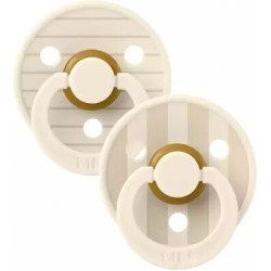 Bibs Πιπίλες 2τμχ Studio Colour Latex No2 Ivory Vanilla Mix
