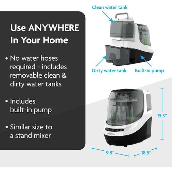 Baby Brezza Bottle Washer Pro & Sterilizer Portable Noir et Blanc