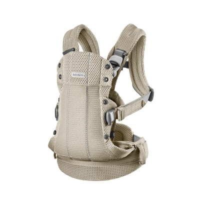 BabyBjorn Μάρσιπος Harmony 3D Mesh, Grey Beige