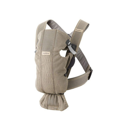 BabyBjorn Μάρσιπος Mini 3D Mesh Grey Beige