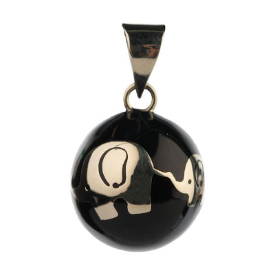 Bola Μενταγιόν Εγκυμοσύνης Black with golden Elephant