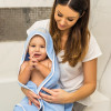 BabyOno Πετσέτα με Κουκούλα Velour Blue Bear 100x100cm BN540/04