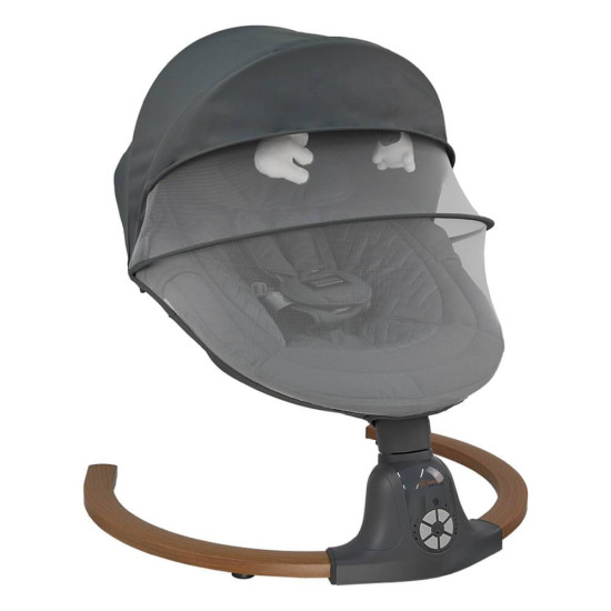 Bebe Stars Ηλεκτρική Κούνια Fluffy Smoked Grey
