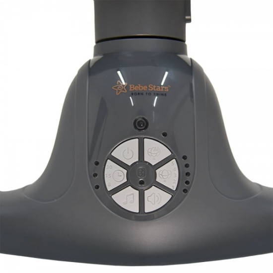 Bebe Stars Ηλεκτρική Κούνια Fluffy Smoked Grey