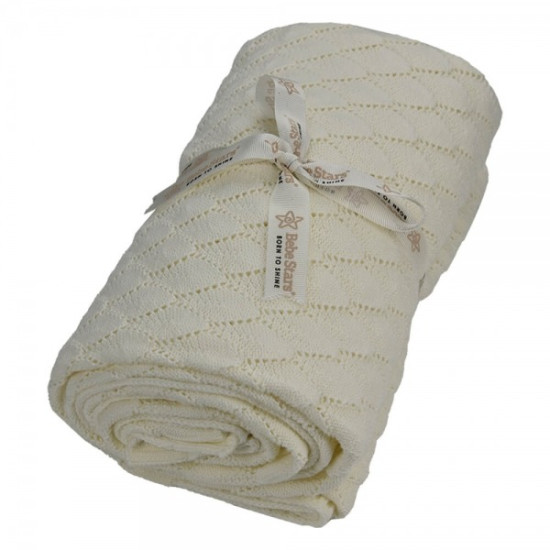 Bebe Stars Πλεκτή Κουβέρτα Κρεβατιού Ivory