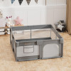 Bebe Stars Παρκοκρέβατο Τετράγωνο 150x150cm Playzen Grey