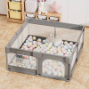 Bebe Stars Παρκοκρέβατο Τετράγωνο 150x150cm Playzen Grey