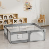 Bebe Stars Παρκοκρέβατο Ορθογώνιο 200x180cm Playzen Grey