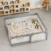 Bebe Stars Παρκοκρέβατο Ορθογώνιο 200x180cm Playzen Grey
