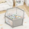 Bebe Stars Παρκοκρέβατο Πολύγωνο Nestilo Grey