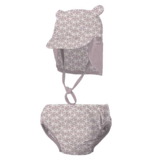 BimbiDreams Σετ Μαγιό-Πάνα με Καπέλο UV50 Starfish 3-9M