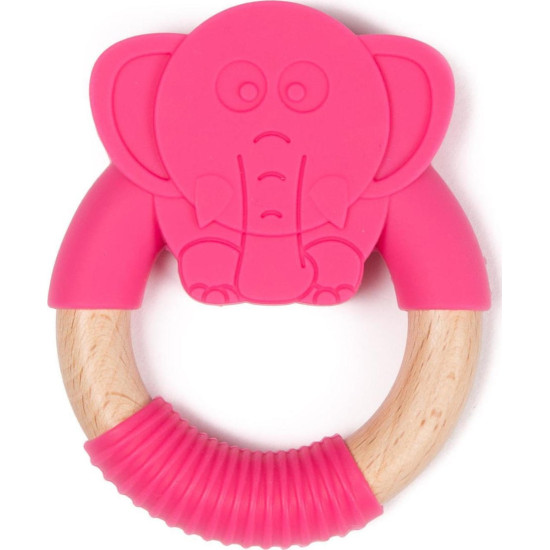 Bo Jungle B-Wood Ξύλινο Μασητικό Pink Elephant 3m+ B561110