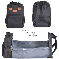 Cangaroo Liana Τσάντα - Αλλαξιέρα Backpack 2in1 Black