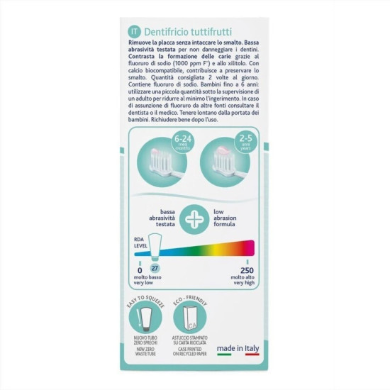 Chicco Οδοντόκρεμα με Γεύση Μήλο & Μπανάνα για 6-24m