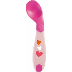 Chicco First Spoon Βρεφικό Κουτάλι Αρχής Σιλικόνης 8m+ Pink