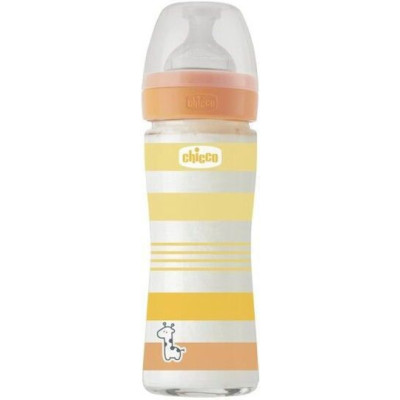 Chicco Γυάλινο Μπιμπερό Well Being Nature Glass 240 ml 0M+ Unisex