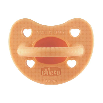 Chicco Πιπίλα Όλο Σιλικόνη PhysioForma Soft Luxe Πορτοκαλί 2-6M