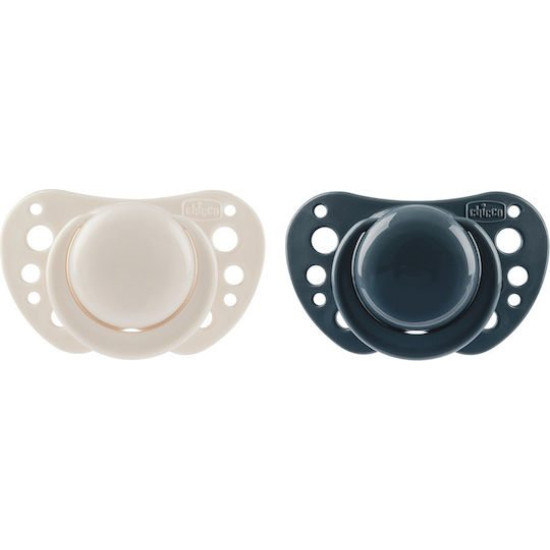 Chicco Πιπίλα Σιλικόνη PhysioForma Air 6-16Μ Μπεζ-Μπλε