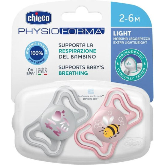 Chicco Πιπίλα PhysioForma Light για τη Νύχτα 2-6Μ Κορίτσι