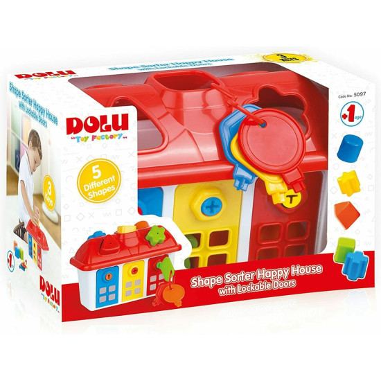 Dolu Shape Sorter Σπιτάκι με Σχήματα και Κλειδιά για 12+ Μηνών 001.5097-A